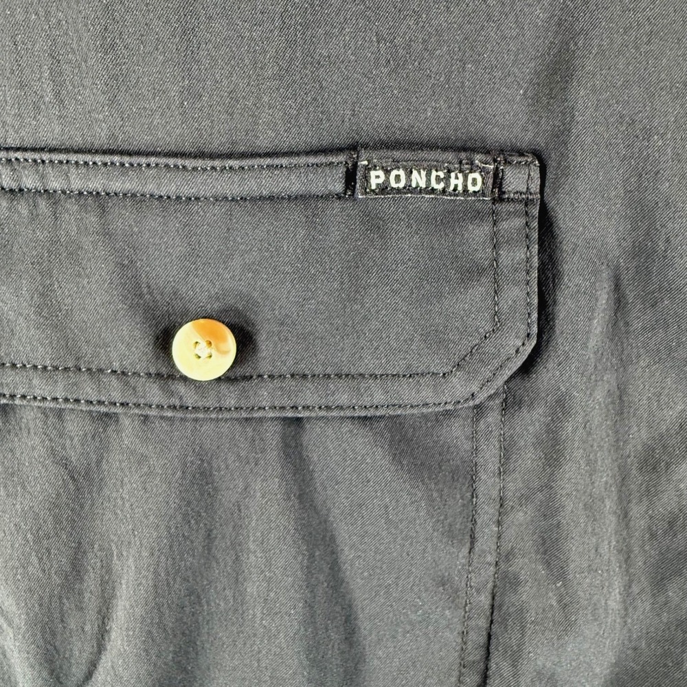 Poncho Fishing Shirt 3XL Black Magnetic Pockets Short Sleeve Outdoor PO#349 - Picture 3 of 9